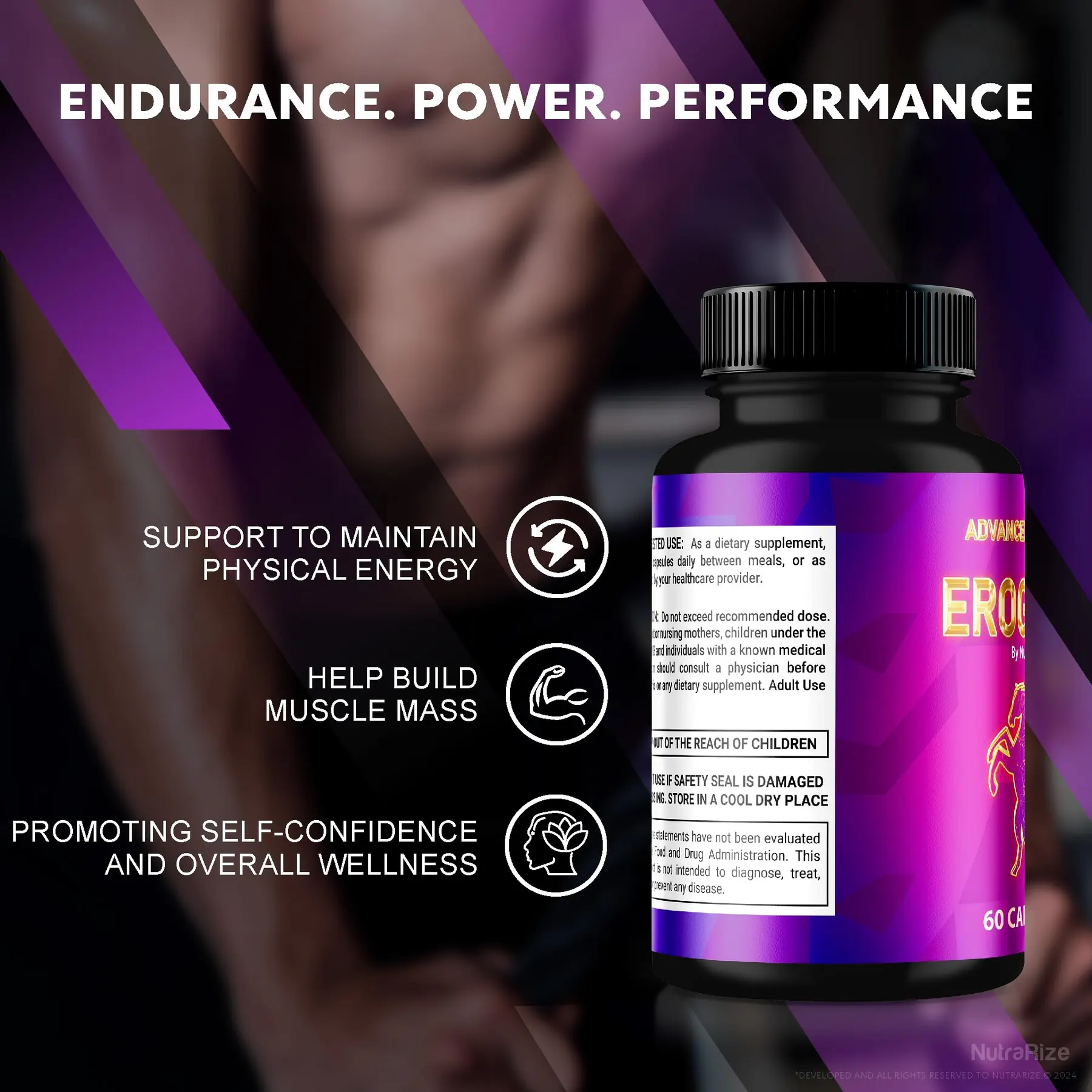 Erogenix supporting endurance, power and performance for active men